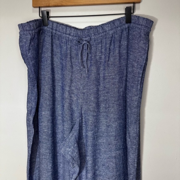 Reitman's Blue Linen Wide Leg Pants Size XXL Petite - Picture 5 of 13
